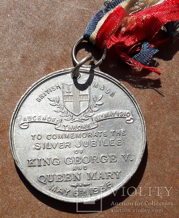 Медаль "Серебр. юбилей Георга V и Кор. Марии" 6.05.1935 г, фото №3