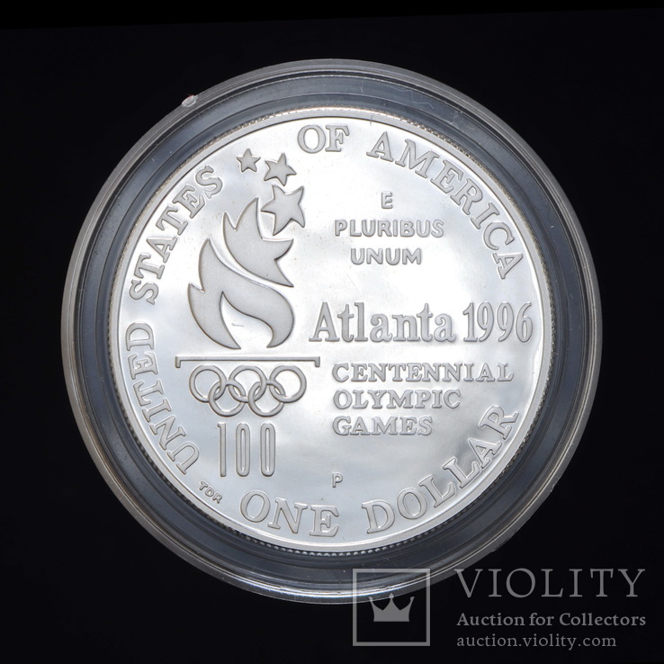 1 Доллар 1996 Теннис (Серебро 0.900, 26,73г), США ПРУФ