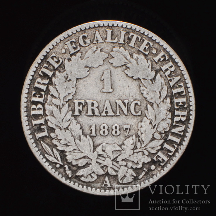 1 Франк 1887 А, Франция