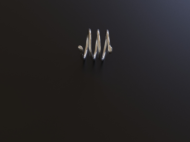 Серебряное кольцо "Спираль", вес 4 г. 17 размер., фото №2
