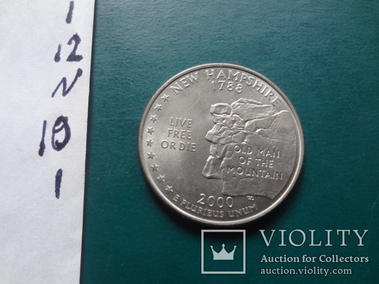 25 центов 2000 Нью Хемпшир   (N.10.1)~, фото №4