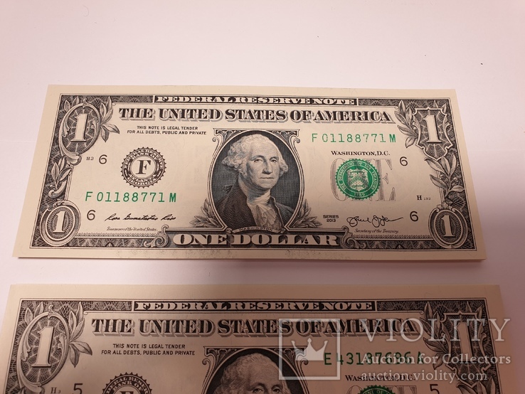 Купюры Боны 1$ 60 штук (60$) доллары США 2009 2013 год, фото №5