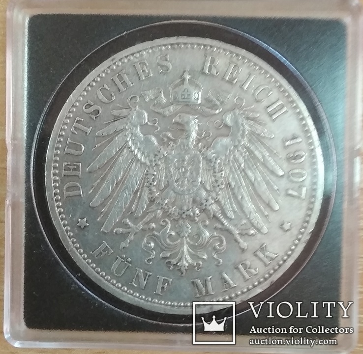 5 марок 1907 Пруссия, фото №3