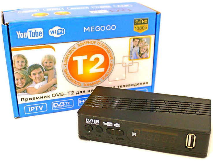 Тюнер T2 MG811 приставка с просмотром YouTube IPTV WiFi HDMI USB MEGOGO, фото №4