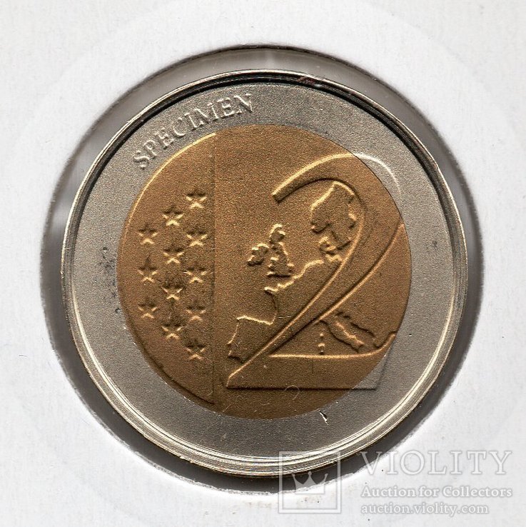 Латвия (2 евро) в холдере РЕДКАЯ! (смотри описание) [L.039], фото №3