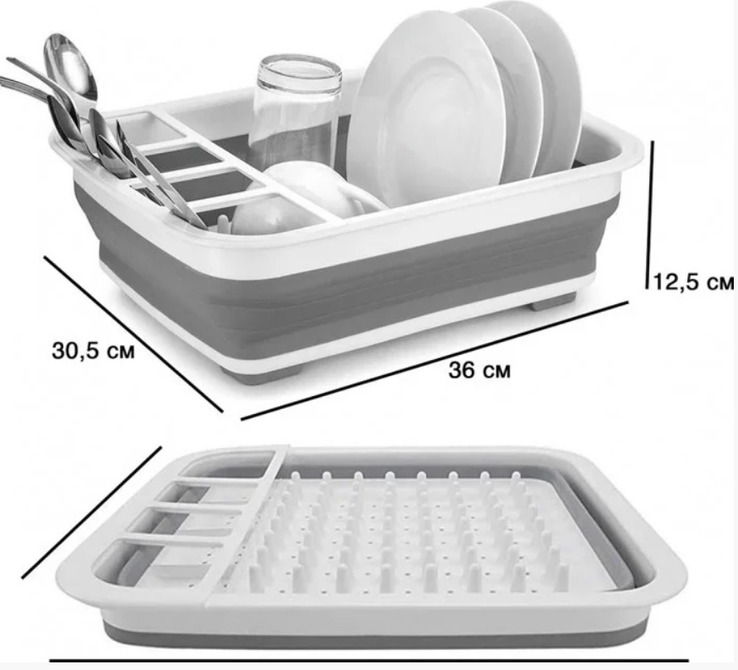 Чудо-сушилка трансформер (складная) для сушки посуды и кухонных приборов (люкс качество), photo number 2