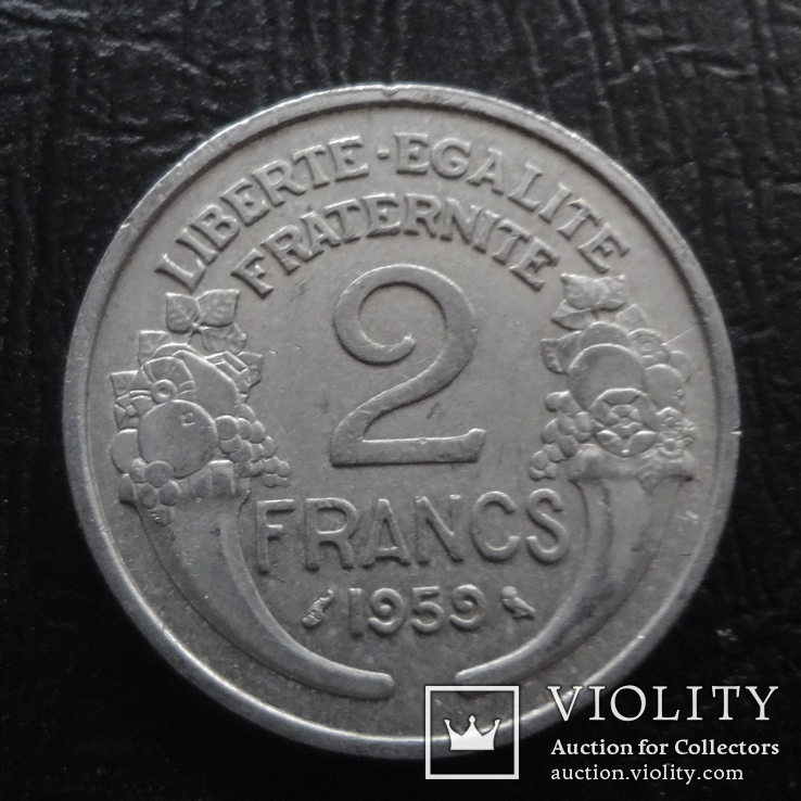 2  франка  1959  Франция   (Ч.1.11)~, фото №2