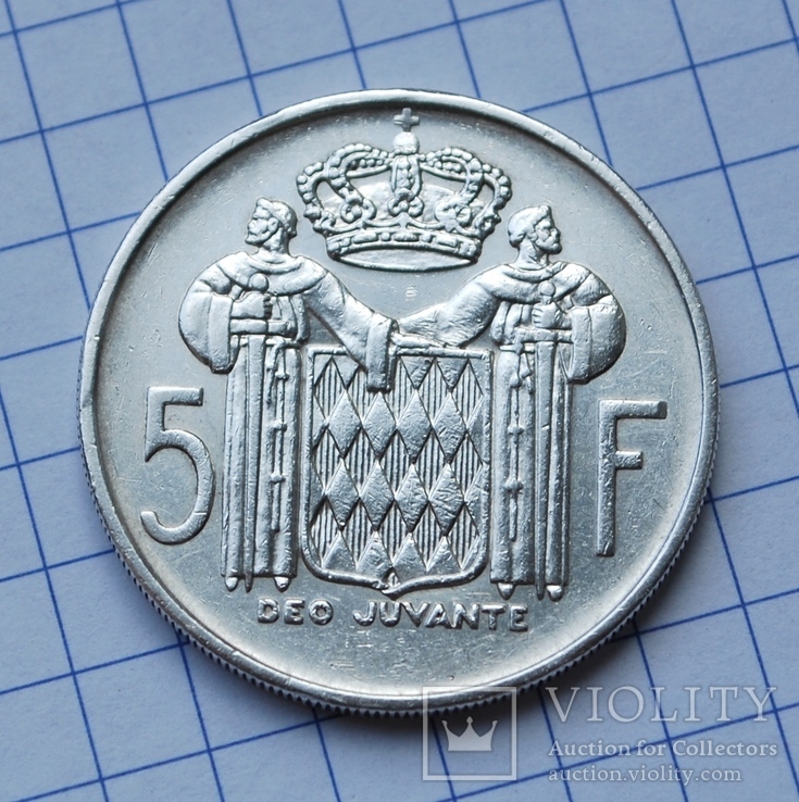Монако. 5 франков 1960 года., фото №4