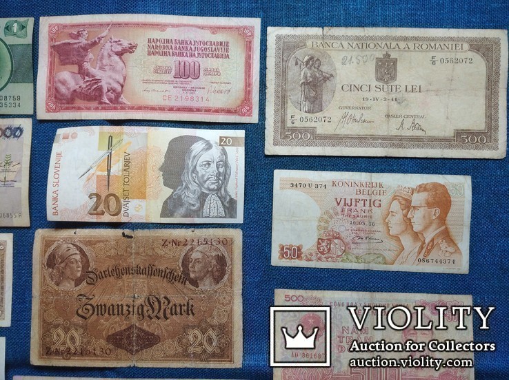 Коллекция  банкнот  разных стран. 23 штуки., фото №4