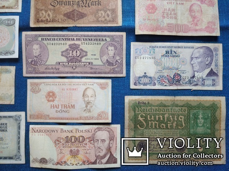 Коллекция  банкнот  разных стран. 23 штуки., фото №5