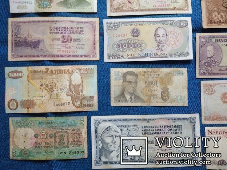 Коллекция  банкнот  разных стран. 23 штуки., фото №6