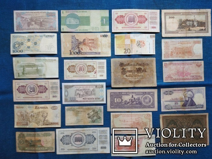Коллекция  банкнот  разных стран. 23 штуки., фото №8