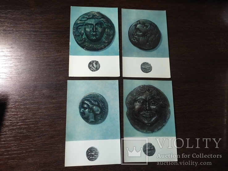Комплект открыток 1972 Монеты городов Античного Причерноморья, фото №5