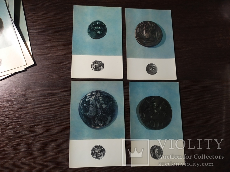 Комплект открыток 1972 Монеты городов Античного Причерноморья, фото №8