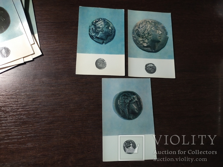Комплект открыток 1972 Монеты городов Античного Причерноморья, фото №9