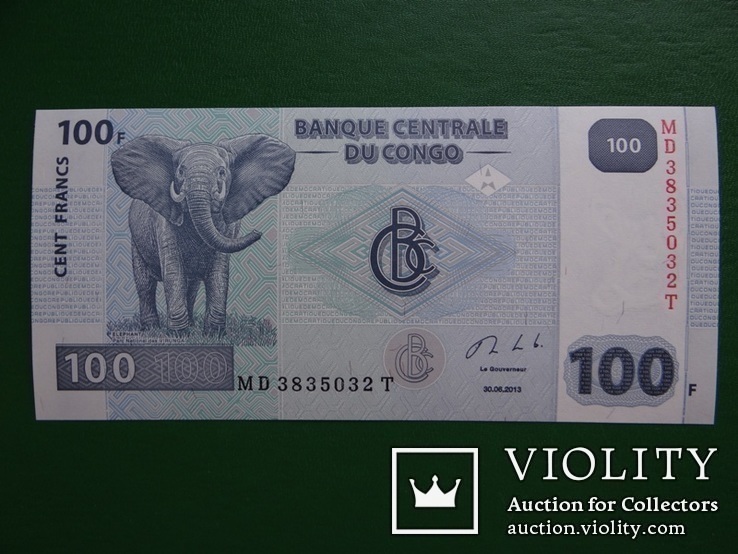Конго ДР  100 Francs 2013, фото №3