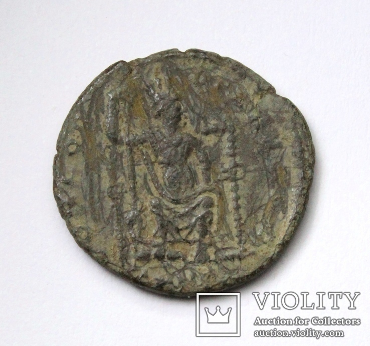 Імператор Феодосій І (379-395р.) мідний нуммус - CONCORDIA AVGGG, фото №9