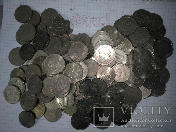 6372 Монеты Португалии 19,7 Килограмм., фото №3