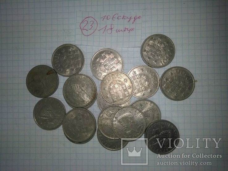 6372 Монеты Португалии 19,7 Килограмм., фото №12