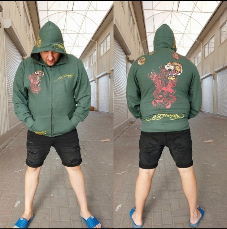 Батник мужской в стиле ED HARDY. Батал. 4XL., photo number 2