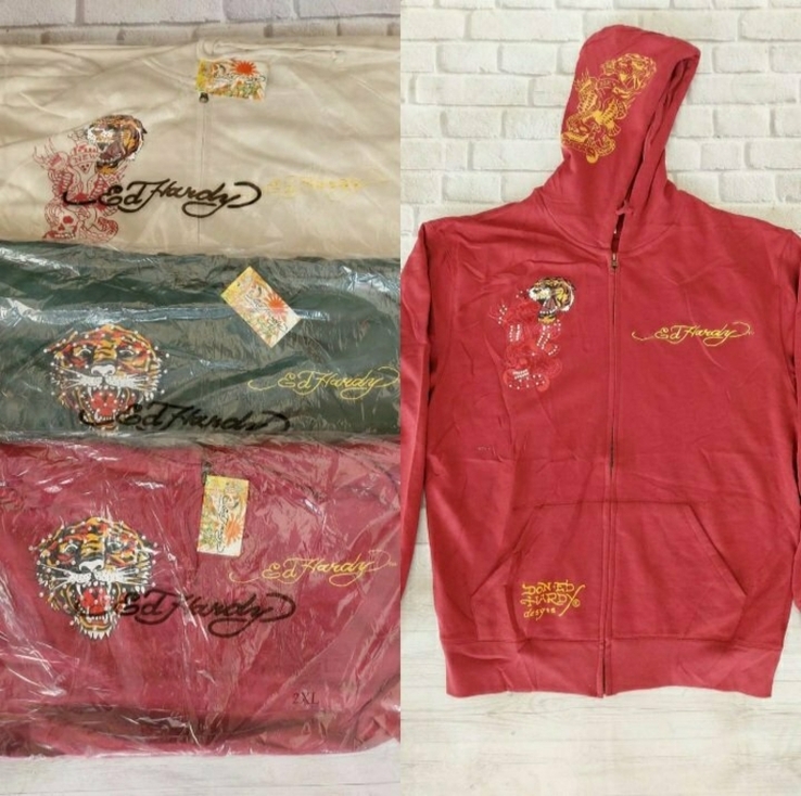 Батник мужской в стиле ED HARDY. Батал. 4XL., фото №3