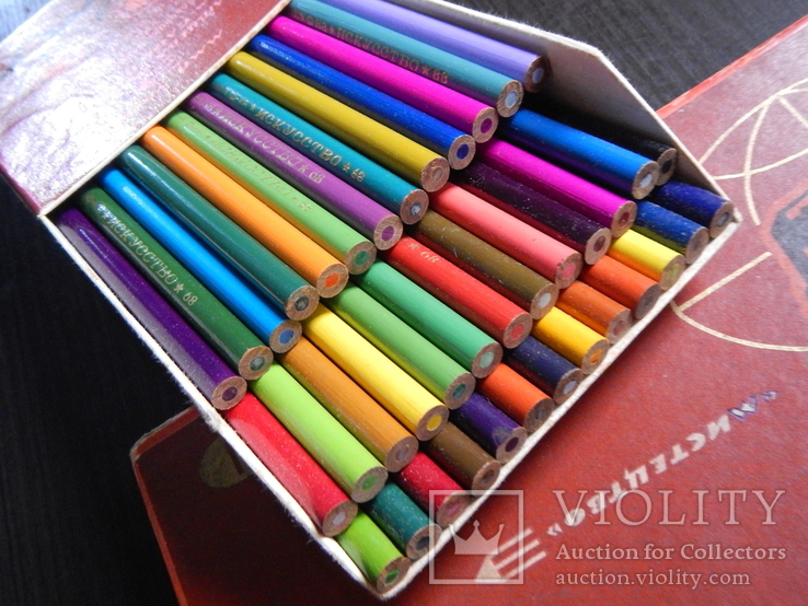 Набор цветных карандашей "Мистецтво" 1870-1970 СССР, новый, фото №10