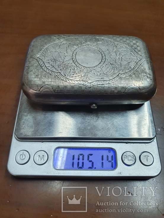 Табакерка серебро 84 пробы, фото №10