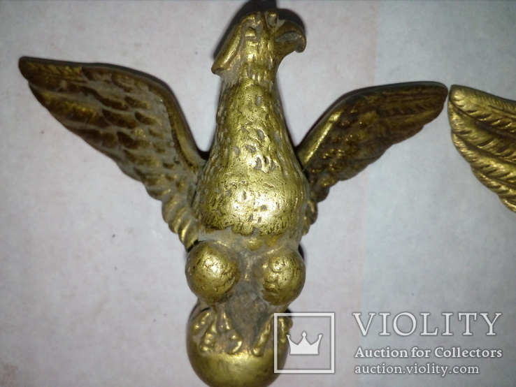 Старинные фигурки орлов бронза в позолоте европа 19 век, фото №3
