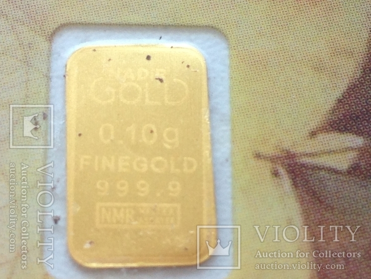Слиток золота 999.9 0,1 гр. Лот №100