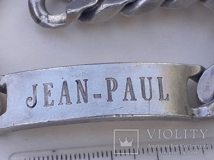 Очень массивный мужской браслет (22 см), серебро, 90 гр. Франция, фото №3