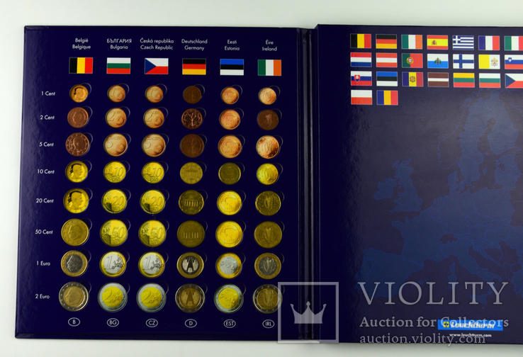 Неполная коллекция монет евро в тематическом альбоме немецкой фирмы Leuchtturm, фото №8