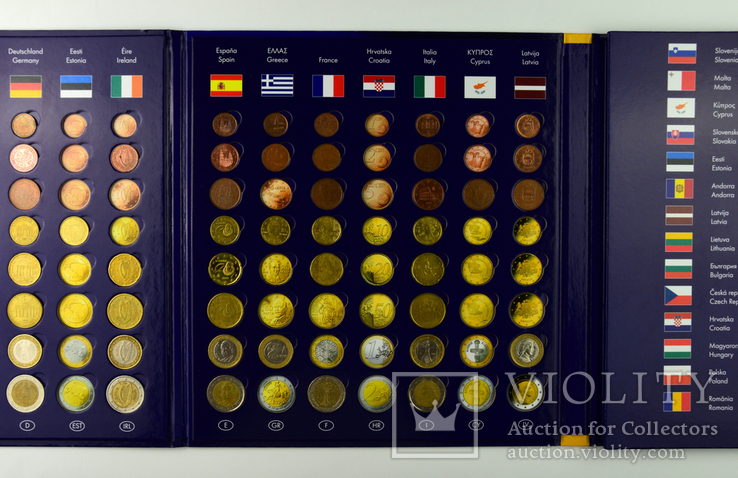 Неполная коллекция монет евро в тематическом альбоме немецкой фирмы Leuchtturm, фото №9