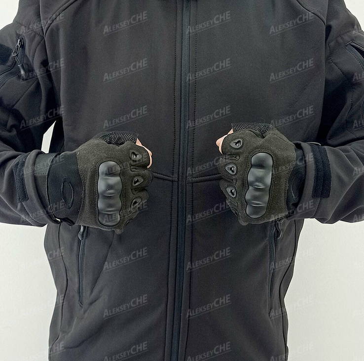 Тактические перчатки Oakley (Беспалый) Black, фото №3