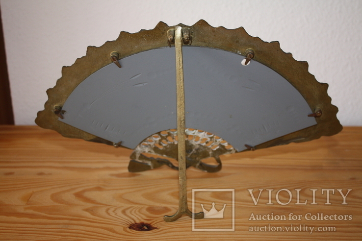 Винтажное бронзовое зеркало в форме веера. Испания., фото №6