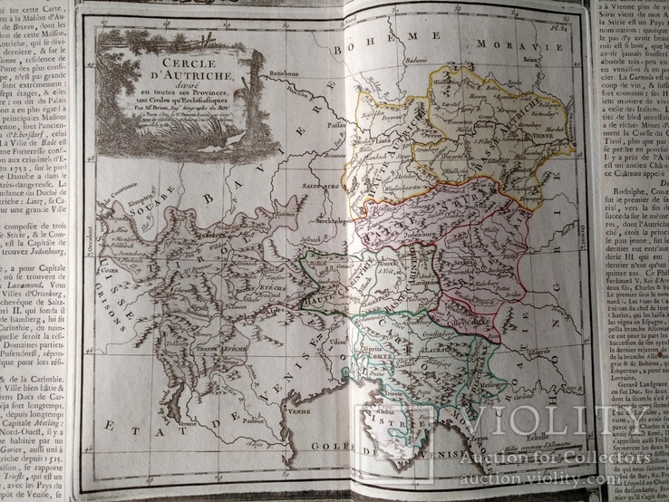 1766 Австрия (большая карта 66x49, Верже) СерияАнтик, фото №4