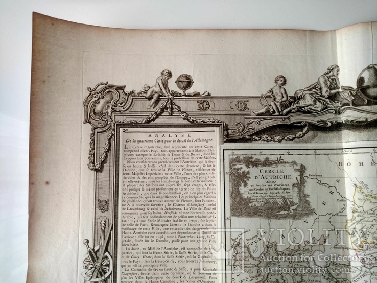 1766 Австрия (большая карта 66x49, Верже) СерияАнтик, фото №5