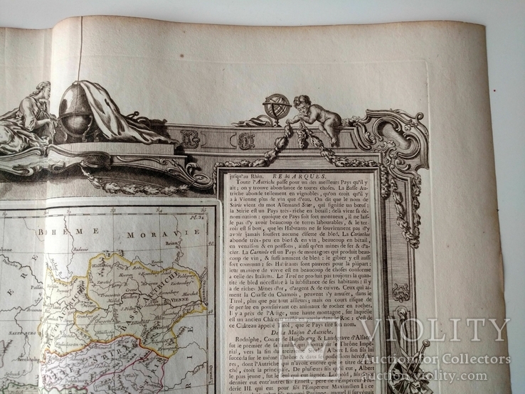 1766 Австрия (большая карта 66x49, Верже) СерияАнтик, фото №6