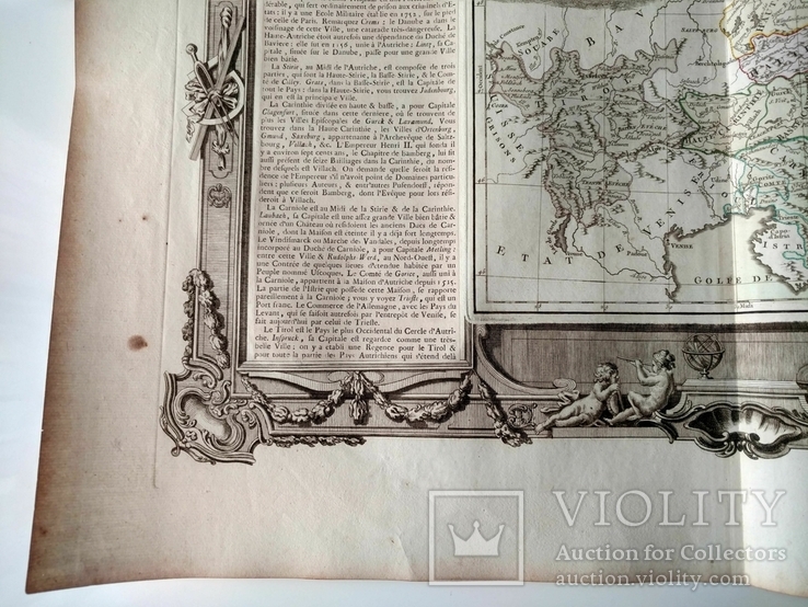 1766 Австрия (большая карта 66x49, Верже) СерияАнтик, фото №7