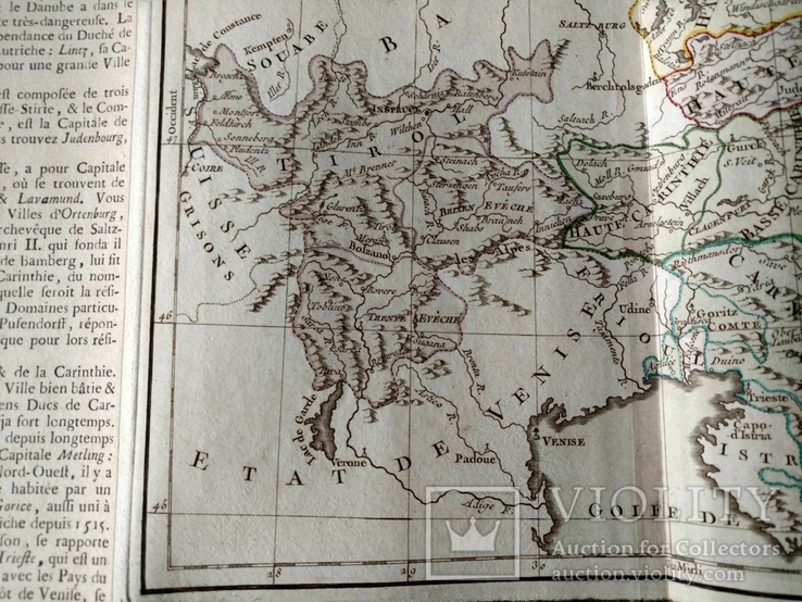 1766 Австрия (большая карта 66x49, Верже) СерияАнтик, фото №11