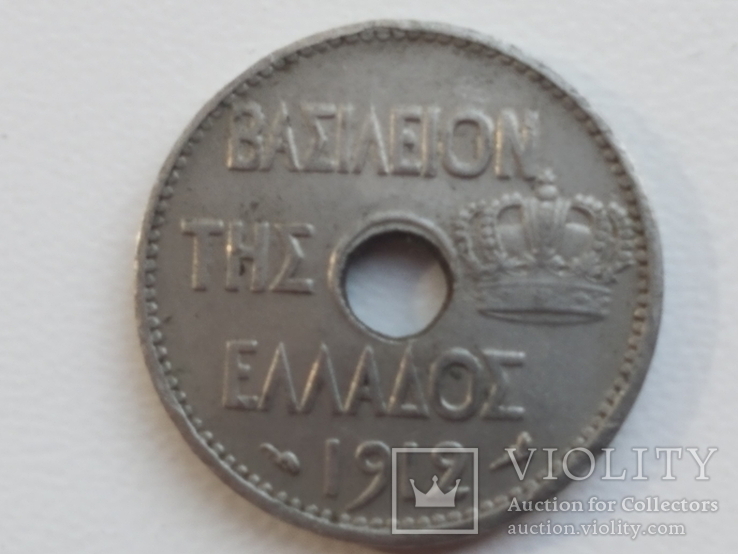 Монета Греции 10 лепта 1912 год, фото №3