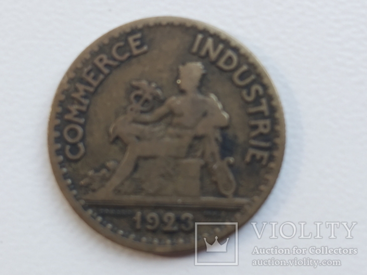Монета 1 франк, 1923 г.  Франция