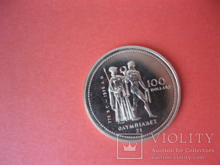 100 долларов Канада 1976 год Олимпийские игры, фото №3
