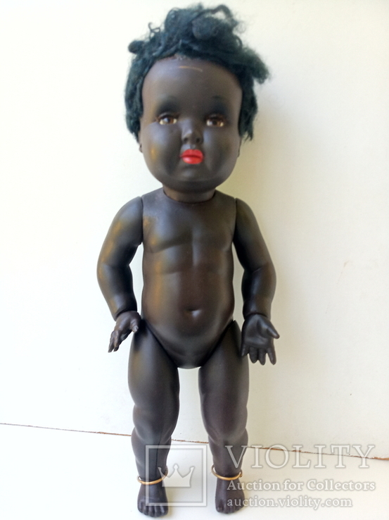 Старинная кукла негритянка, негр, 35 см., целлулоид, CONVERT, Франция. 60-гг., фото №5