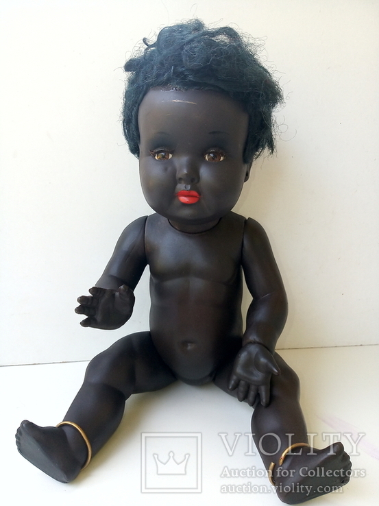 Старинная кукла негритянка, негр, 35 см., целлулоид, CONVERT, Франция. 60-гг., фото №9