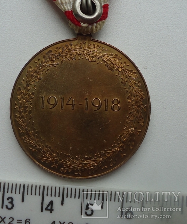 Австрия 1914-1918 гг медаль участника мировой войны, фото №4