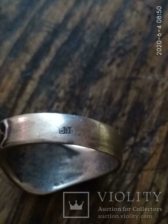 Перстень с профилем Адольфа Гитлера 800 проба RZm, фото №9