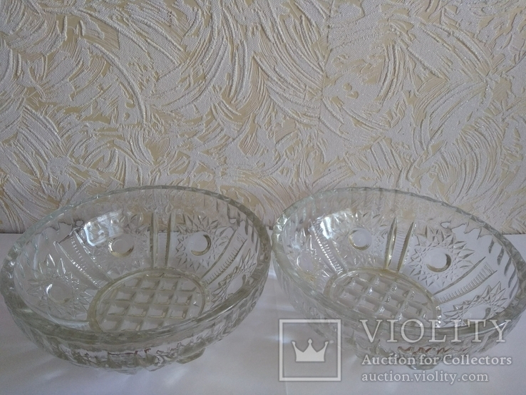 Хрустальные вазы салатницы, фото №2