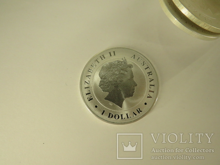 Австралия Крокодил 1$ 2014 год 15 штук серебро 999`, фото №5