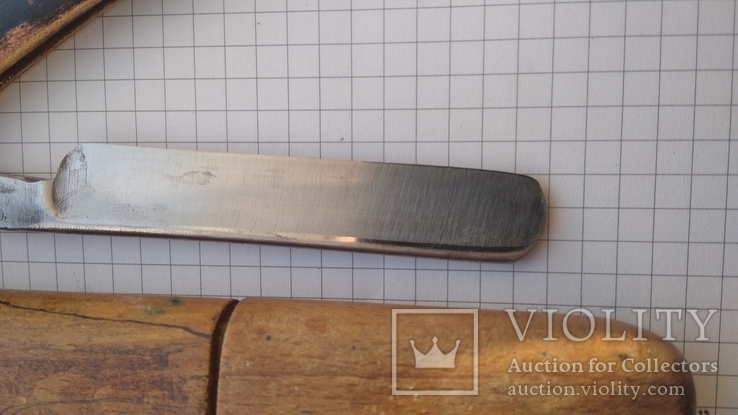 Опасная бритва Crown and sword solingen в деревянном футляре, фото №6