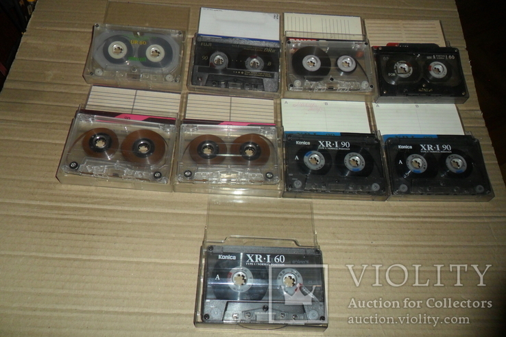Аудиокассета кассета Konica Range Fuji и др. - 9 шт в лоте, фото №2